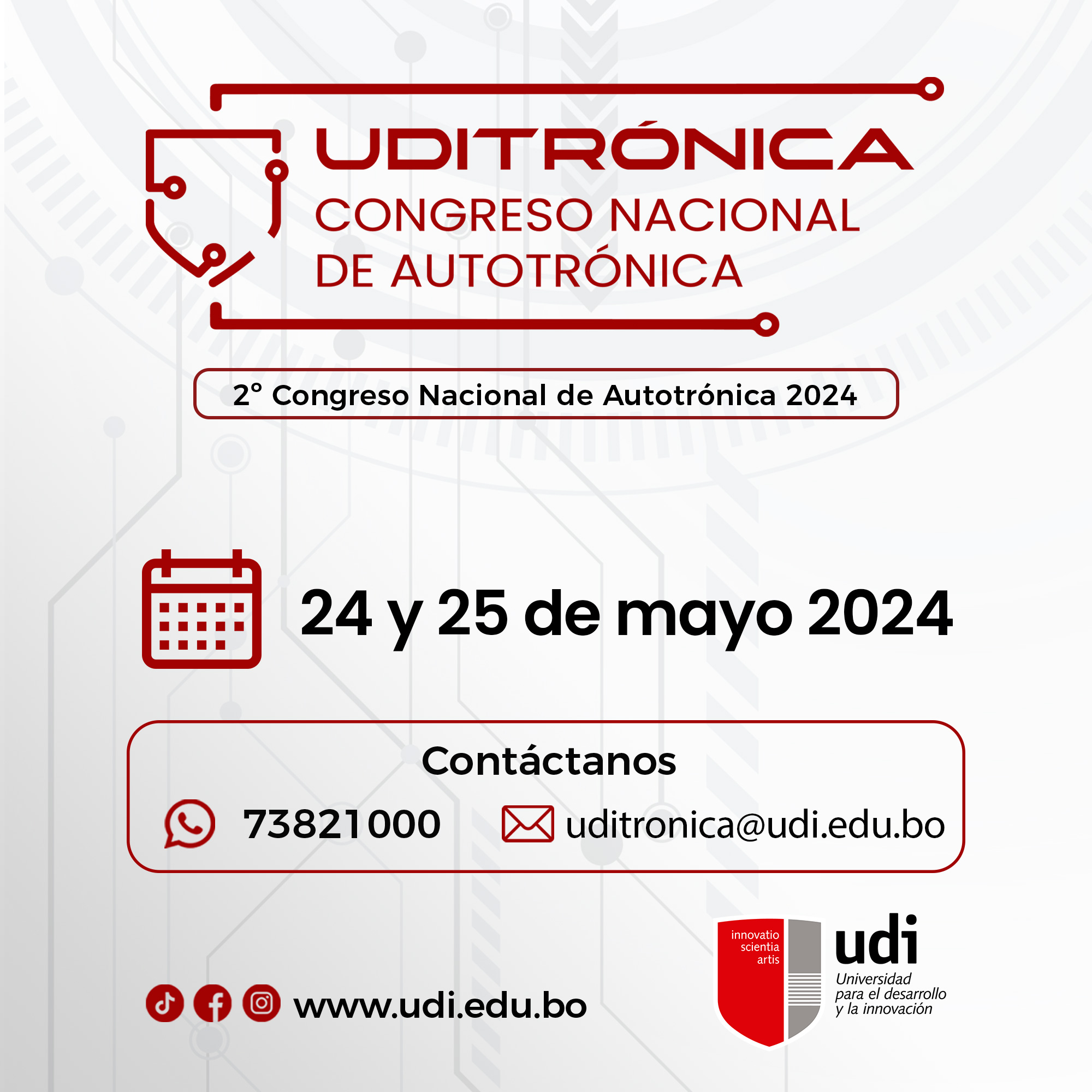 SEGUNDO CONGRESO NACIONAL DE AUTOTRONICA  UDITRONICA 2024